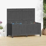 vidaXL Gartentruhe Grau 147x68x64 cm Massivholz Kiefer