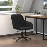 vidaXL B&uuml;rostuhl Drehbar Schwarz Samt