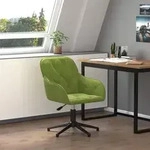 vidaXL B&uuml;rostuhl Drehbar Hellgr&uuml;n Samt