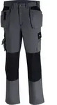 BIG-TEXXOR-Workwear, Canvas-Arbeits-Berufs-Bund-Hose, Panama, 270g/m2, grau/schwarz