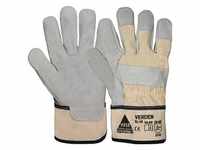 HASE 211400-10 Handschuhe Verden Gr.10 grau/natur Rindspaltleder EN 388 Kateg