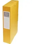 Exacompta 8x Archivbox Karton, 600g, R&uuml;cken 60mm + Etikett, A4, Gelb, 50609E