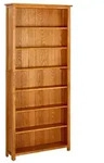vidaXL B&uuml;cherregal 7 F&auml;cher 90x22,5x200 cm Massivholz Eiche