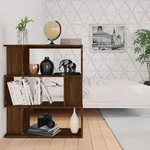 vidaXL B&uuml;cherregal/Raumteiler Braun Eiche 80x24x96 cm Holzwerkstoff