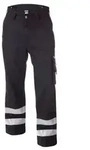 Arbeitshose mit Reflexstreifen, SCHWARZ, Gr. 42