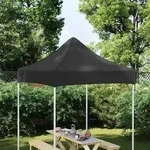 vidaXL Partyzelt-Dach 2x2 m Schwarz 270 g/m2