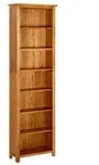 vidaXL B&uuml;cherregal 7 F&auml;cher 60x22x200 cm Massivholz Eiche