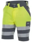 DASSY Venna Warn Arbeitsshort 250030 6493 ZEMENTGRAU/NEONGELB Gr. 42