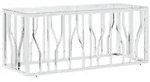 vidaXL Couchtisch 110x45x45 cm Edelstahl und Glas