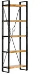 vidaXL B&uuml;cherregal 5 F&auml;cher 60 x 30 x 180 cm Mango Massivholz
