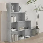 vidaXL B&uuml;cherregal/Raumteiler Betongrau 155x24x160 cm Holzwerkstoff