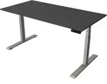 Steh-/Sitztisch Move 2 elektrisch Fu&szlig; silber 160x80x63-127cm anthrazit