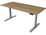 Steh-/Sitztisch Move 2 elektrisch Fu&szlig; silber 180x80x63-127cm eiche