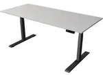 Steh-/Sitztisch Move 2 elektrisch Fu&szlig; anthrazit 180x80x63-127cm lichtgrau