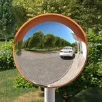 vidaXL Verkehrsspiegel Konvex Outdoor Orange &Oslash;30 cm Polycarbonat