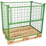 Gitteraufsatzrahmen L1200xB800mm Nutz-H1000mm L&auml;ngsseite m.1/2Klappe STA...