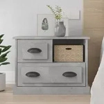 vidaXL Nachttisch Betongrau 60x39x45 cm