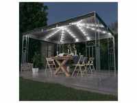 vidaXL Pavillon mit LED-Lichterkette 400x300 cm Anthrazit