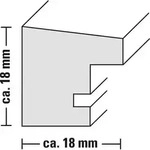 Hama Oslo - Glas - MDF-Platten - Wei&szlig; - Einzelbilderrahmen - Tisch - Wand - 13 x