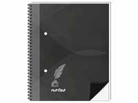 Spiral-Notizbuch A5 -notes carbon black- kariert 96 Blatt