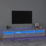 vidaXL TV-Schrank mit LED-Leuchten Betongrau 240x35x40 cm