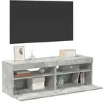 vidaXL TV-Schr&auml;nke LED-Leuchten 2 Stk. Betongrau 60x35x40 cm