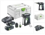 Festool C 18-Basic Akku Bohrschrauber 18 V 45 Nm Brushless + 2x Akku 3,0 Ah +