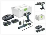 Festool TDC 18/4 I-Basic Akku Bohrschrauber 18 V 75 Nm Brushless + 2x Akku 3,0...