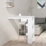 vidaXL Wand-Bartisch Wei&szlig; 102x45x103,5 cm Holzwerkstoff