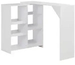 vidaXL Bartisch mit Beweglichem Regal Wei&szlig; 138x39x110 cm