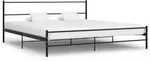 vidaXL Bettgestell Schwarz Metall 200&times;200 cm