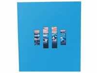 Exacompta 16071E Fotoalbum MILANO 29x32 cm, 60 schwarze Seiten - Blau