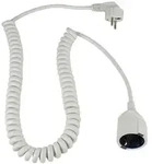AS Schwabe 70426 Strom Verl&auml;ngerungskabel Wei&szlig; 4 m H05VV-F 3G 1,5 mm2 Spiralkabel