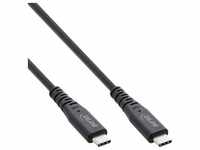 InLine® USB4 Kabel, USB-C Stecker/Stecker, PD 240W, 8K60Hz, TPE schwarz, 1m...