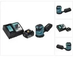 Makita DBO 180 RM1 Akku Exzenterschleifer 18 V 125 mm + 1x Akku 4,0 Ah + Ladeger&auml;t