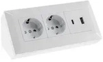 Steckdosenblock 2-fach USB-A & USB-C 23572 Farbe wei&szlig; Ausf&uuml;hrung Steckdosenblock