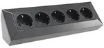 ChiliTec 23644 5-fach Steckdosenblock, anthrazit 250V~/ 16A, Aufbaumontage