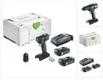 Festool TXS 18-Basic Akku Bohrschrauber 18 V 40 Nm Brushless + 2x Akku 3,0 Ah +