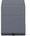 Rollcontainer Note Griffleiste 1 Schublade 1 HR-Schublade anthrazitgrau