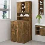 vidaXL Waschmaschinenschrank R&auml;uchereiche Holzwerkstoff