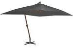 vidaXL Ampelschirm mit Holz-Mast 400x300 cm Anthrazit