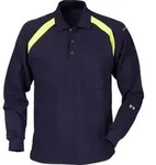 Flam Poloshirt langarm 100472-540 Gr.L dunkelblau, 60% Modacryl/38% BW/2%Karbon
