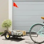 vidaXL Fahrradanh&auml;nger Schwarz 122x53x28 cm Eisen