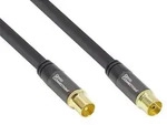 Good Connections&reg; Antennenkabel SmartFLEX, IEC/Koax Stecker an Buchse, vergoldet,