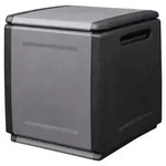 vidaXL Garten-Aufbewahrungsbox 54x53x57 cm 130 L Dunkelgrau Schwarz