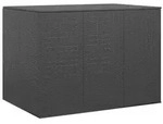 vidaXL Garten-Kissenbox PE Rattan 145x100x103 cm Schwarz