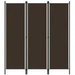 vidaXL 3-tlg. Raumteiler Braun 150x180 cm