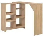 vidaXL Bartisch mit Beweglichem Regal Eichenbraun 138x39x110 cm
