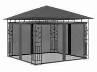 vidaXL Pavillon mit Moskitonetz 3x3x2,73 m Anthrazit 180 g/m2