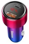 BASEUS MAGIC SERIES Autoladeger&auml;t mit LCD Typ C + Power Delivery + USB QC 45W rot